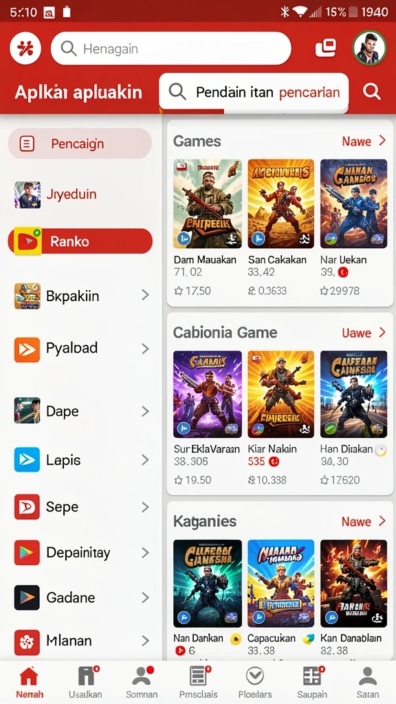 Tampilan antarmuka yang menarik dan mudah digunakan.
