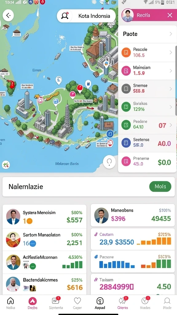 Mode multiplayer yang memungkinkan bersaing dengan teman.