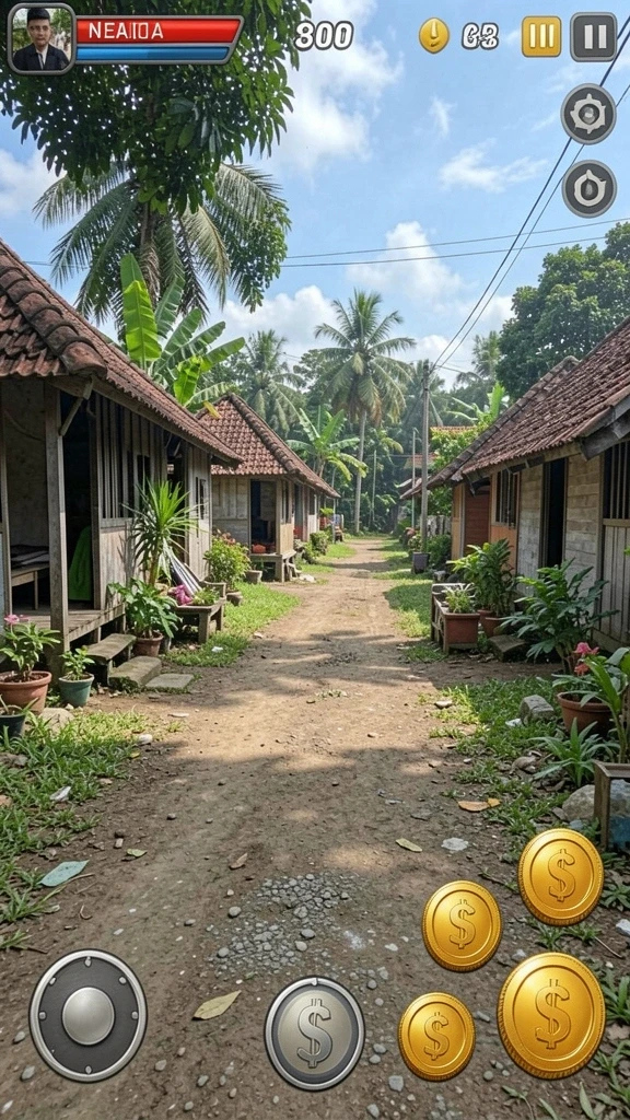 Tampilan gameplay yang memukau dan penuh warna.