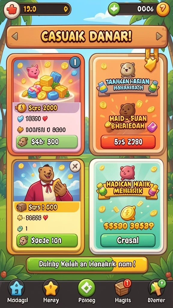 Tampilan awal permainan yang menarik dan interaktif.