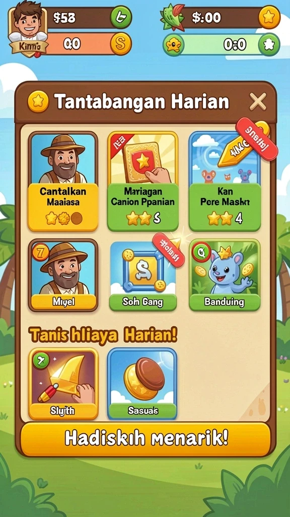 Fitur chat untuk berinteraksi dengan pemain lain.