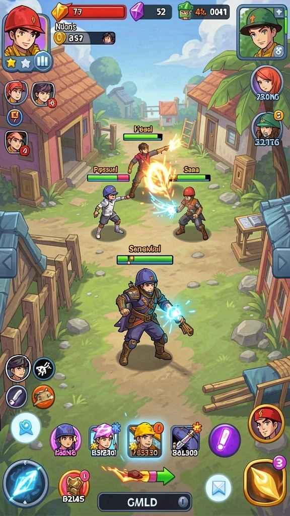 Tampilan awal game dengan karakter yang siap berpetualang.