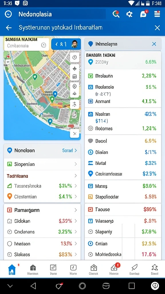 Tampilan antarmuka utama NV77 yang menarik.