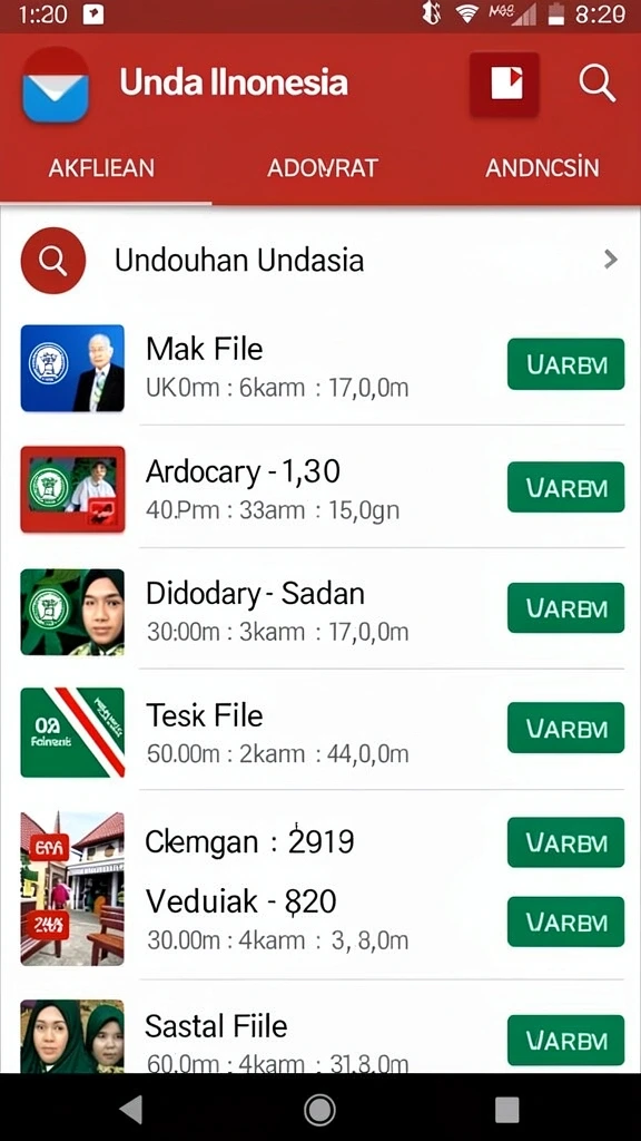 Menu karakter dengan pilihan kustomisasi yang menarik.